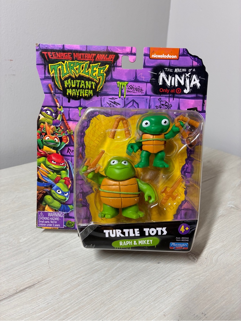 NWT TMNT Mutant Mayhem Turtle Tots Raph Mikey Target Exclusive Figure Pack